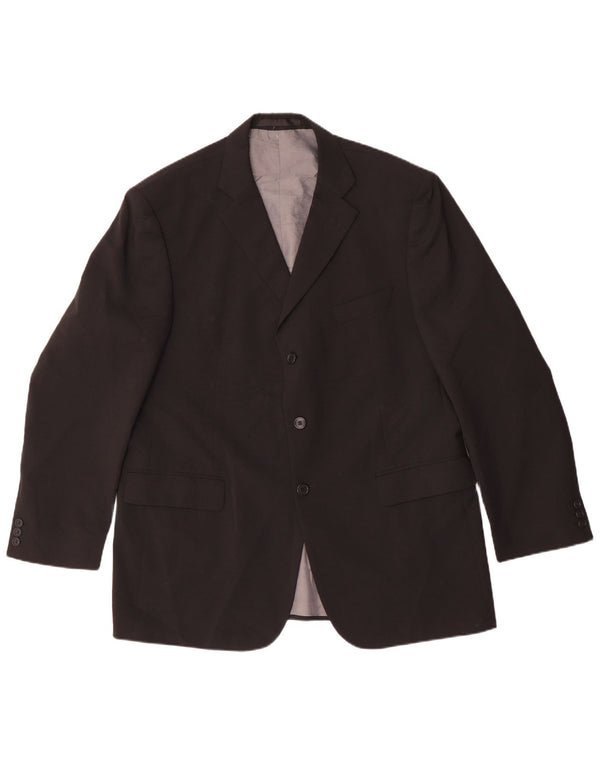 Marks & Spencer Chaqueta tipo blazer de 3 botones para hombre UK 44 XL Poliéster negro