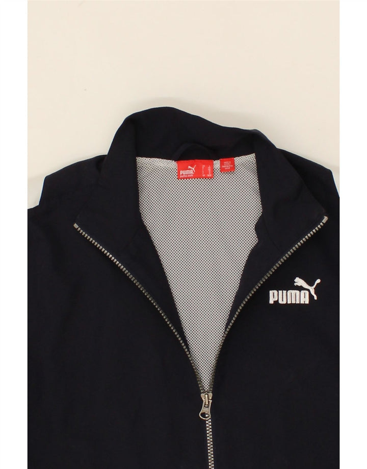 PUMA Boys Graphic Tracksuit Top Jacket 11-12 Years Large  Navy Blue Vintage Puma and Second-Hand Puma from Messina Hembry 