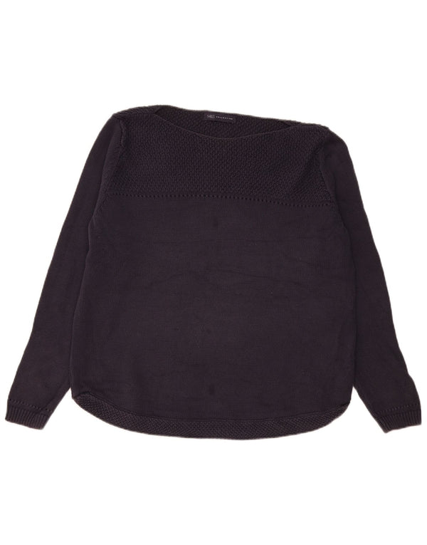 Marks & Spencer Jersey con Cuello Barco para Mujer UK 40 XL Algodón Azul Marino