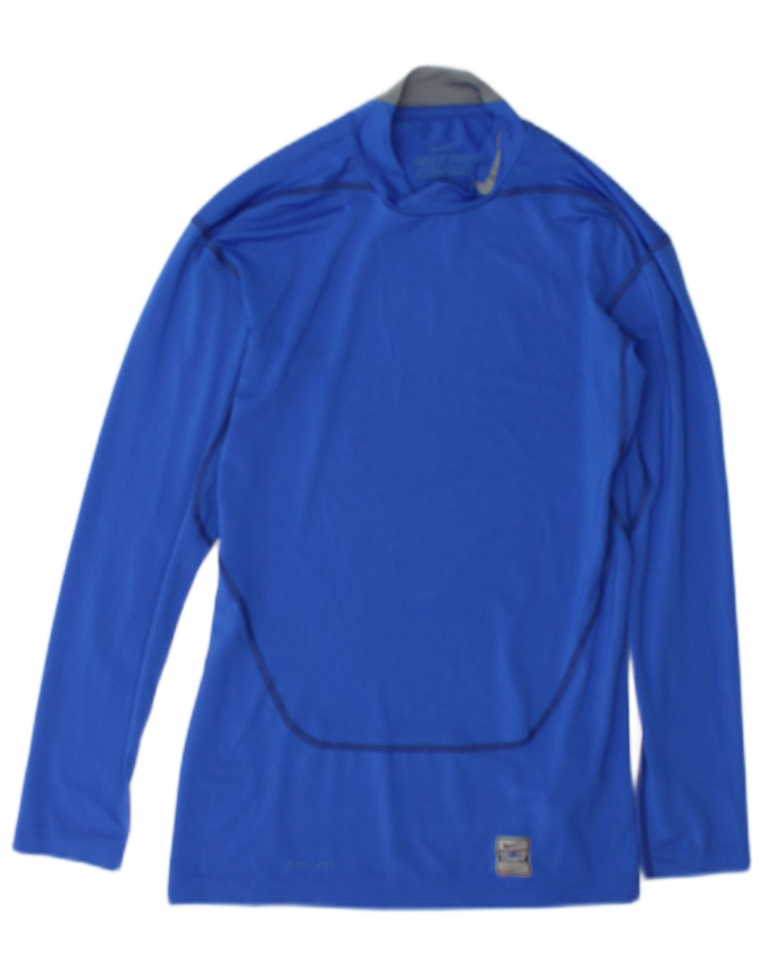 Nike Mens Dri Fit Top manga larga poliéster azul pequeño