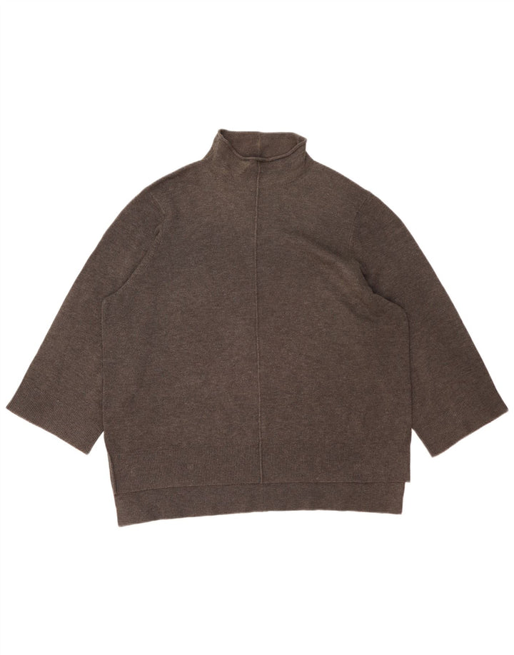 French Connection Suéter tipo jersey con cuello alto para mujer UK 40 XL Gris