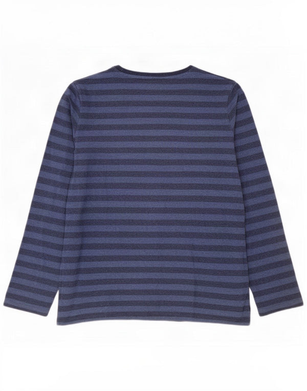 Massimo Dutti Top Niño Estampado Manga Larga 13-14 Años Algodón Rayas Azul