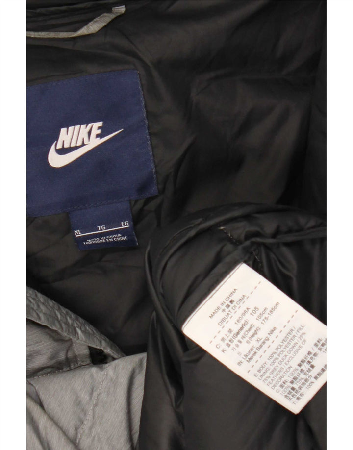 Nike Chaqueta acolchada con capucha para mujer ES 40 XL Poliéster gris