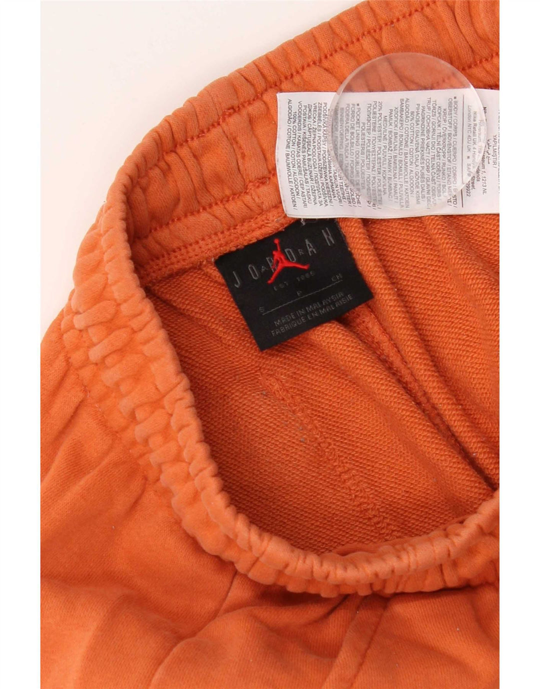 Jordan - Pantalones cortos deportivos con gráficos para hombre (algodón naranja pequeño)