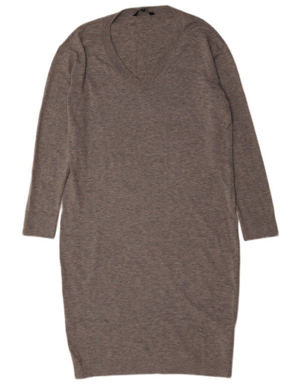 French Connection Vestido tipo jersey para mujer UK 44 Poliéster moteado gris grande