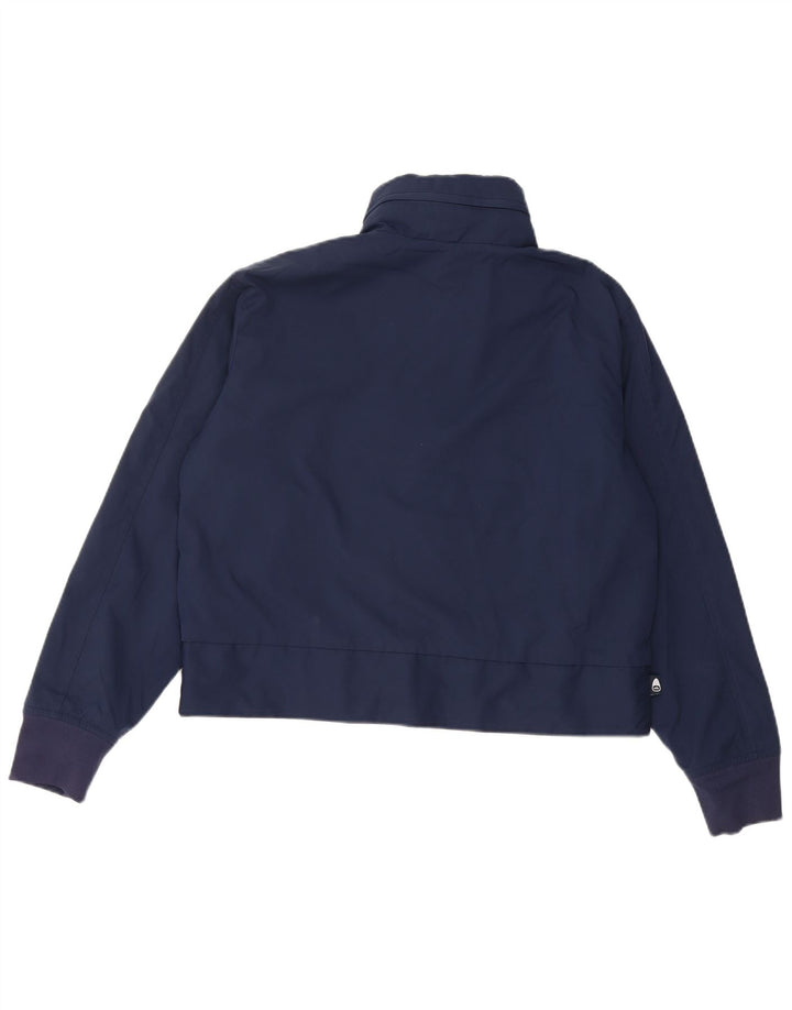 NIKE Chaqueta impermeable con capucha para mujer US 8/10 Mediana Azul Marino Poliéster
