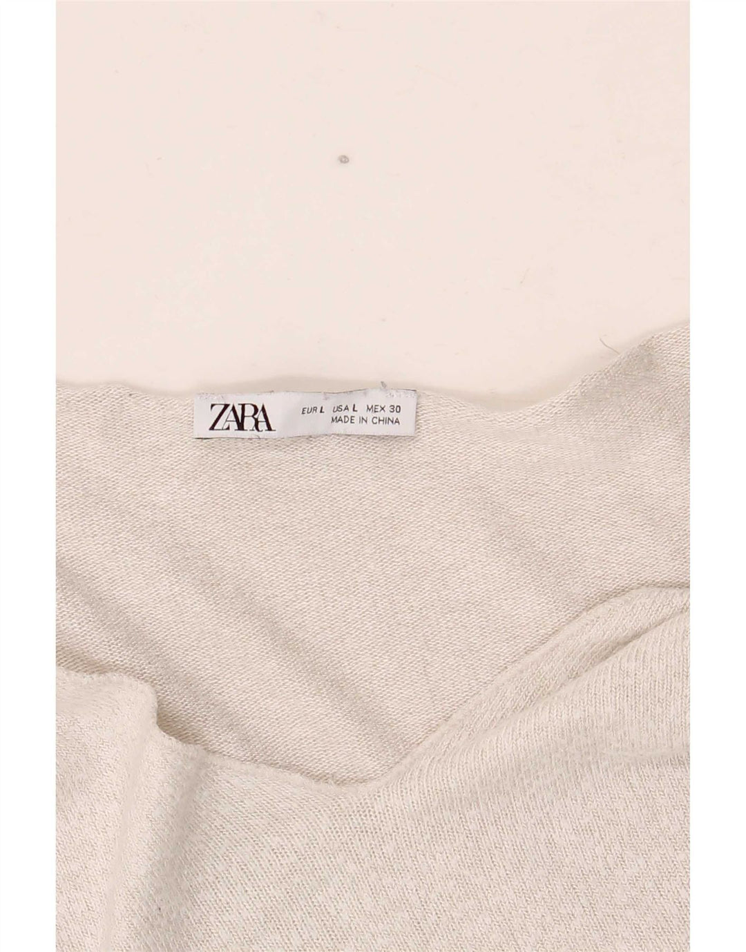 Zara - Jersey con cuello en V para mujer, talla 40, talla grande, color plateado