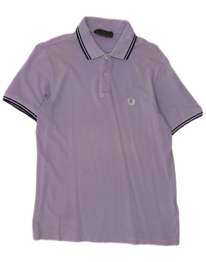 FRED PERRY Polo para hombre pequeño algodón morado