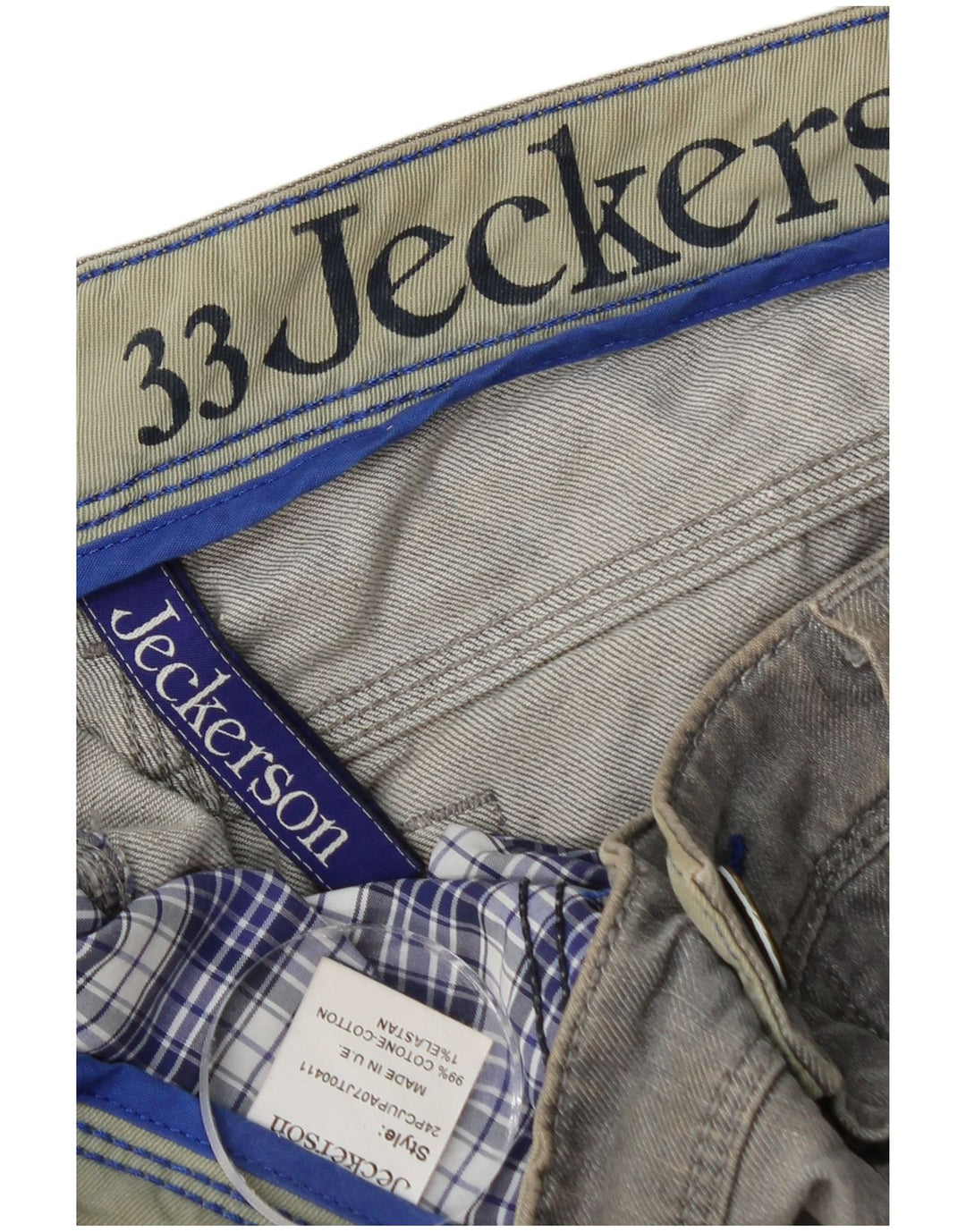 Vaqueros ajustados para mujer Jeckerson W33 L29 Algodón gris