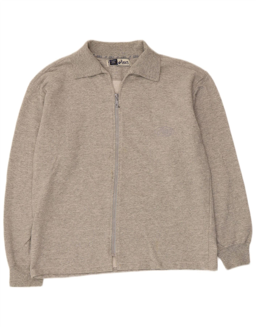 Asics Hombre Chándal Top Chaqueta XS Gris Algodón