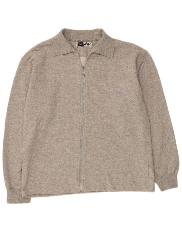 Asics Hombre Chándal Top Chaqueta XS Gris Algodón