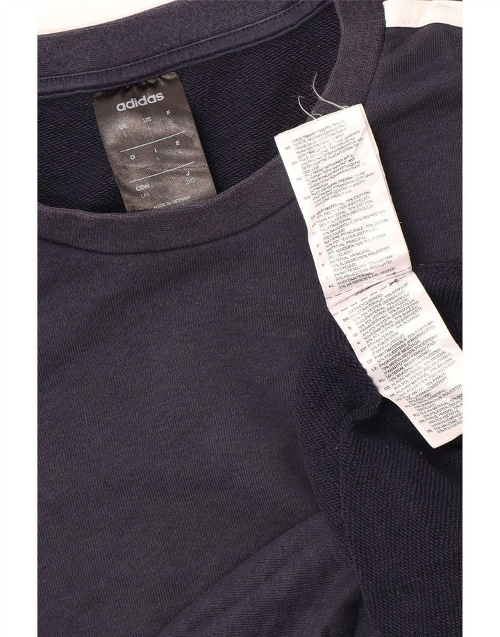 Adidas Hombre Sudadera Jumper Grande Azul Marino Algodón