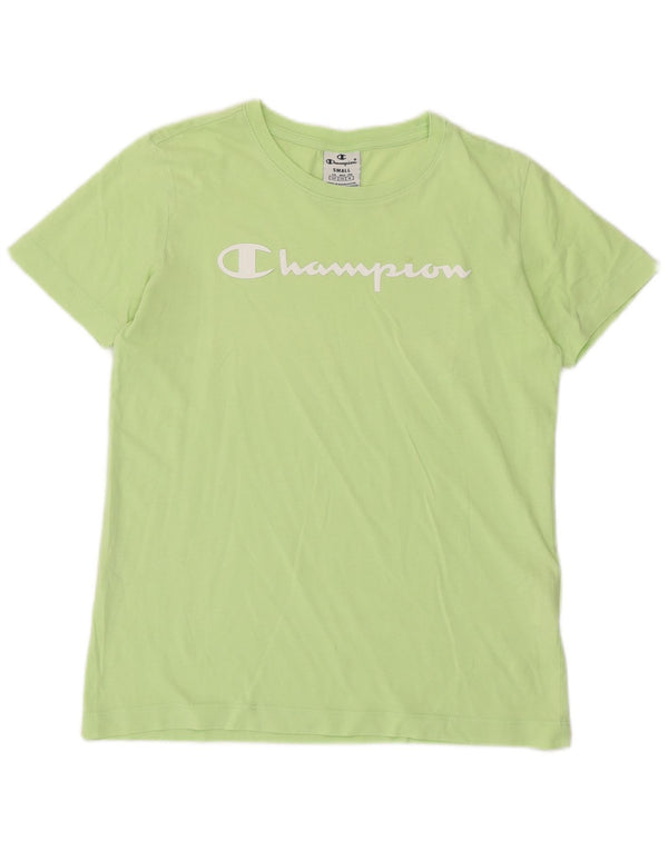 Champion Camiseta gráfica para mujer Top UK 10 Small Green Cotton