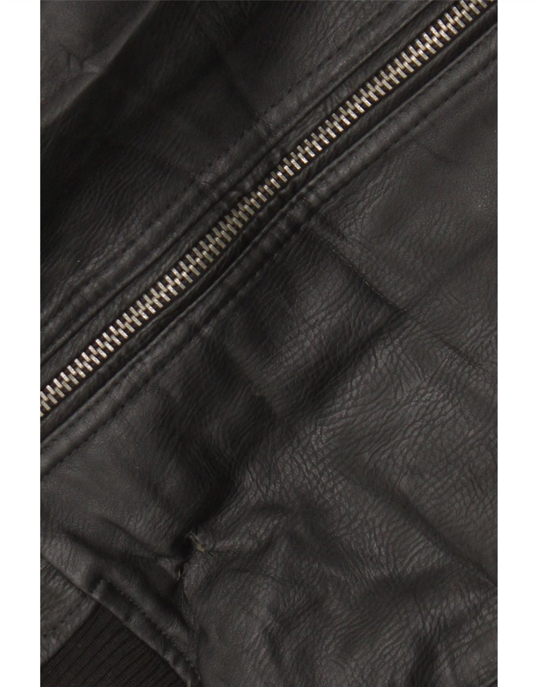 Chaqueta bomber Identic para hombre de piel sintética estilo motor UK 42 XL Poliéster negro