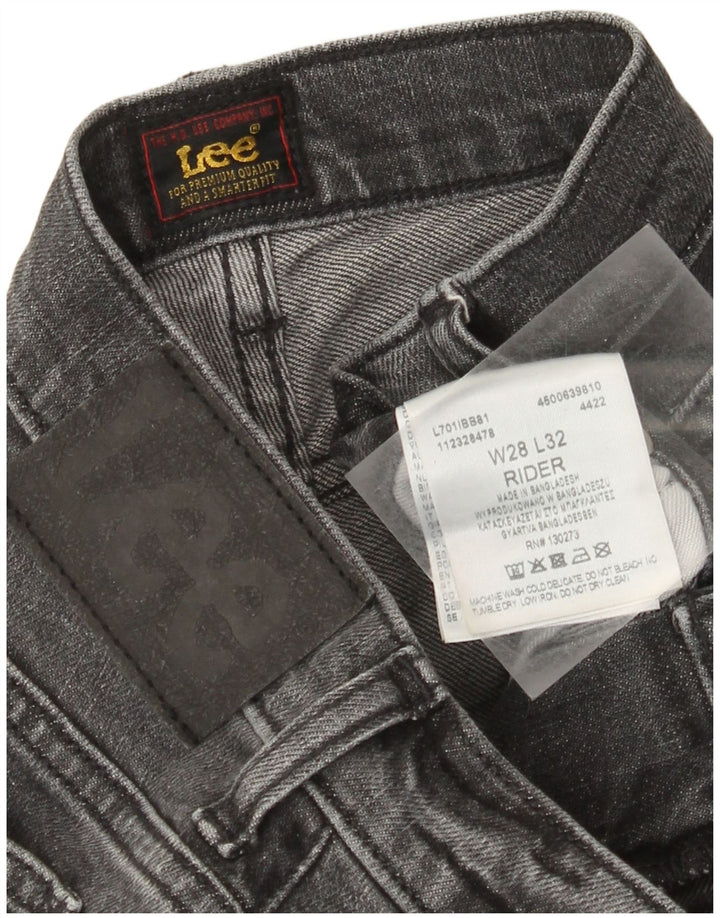 Lee Vaqueros Rectos Rider Para Hombre W28 L28 Algodón Gris