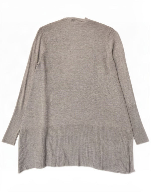 Marks & Spencer Suéter tipo cárdigan abierto largo para mujer UK 40 Pequeño Gris