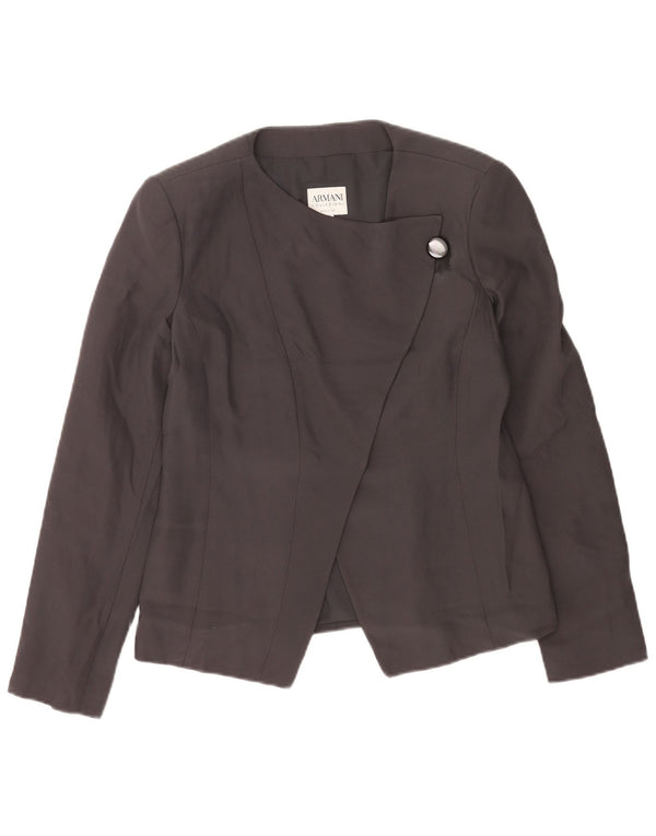 Armani Collezioni Chaqueta tipo blazer de 1 botón para mujer IT 42 Acetato negro mediano