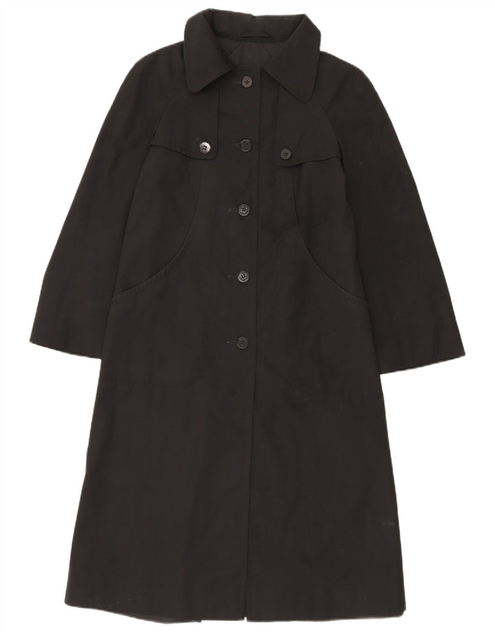 Piccadilly Abrigo para mujer UK 10 Pequeño Poliéster negro