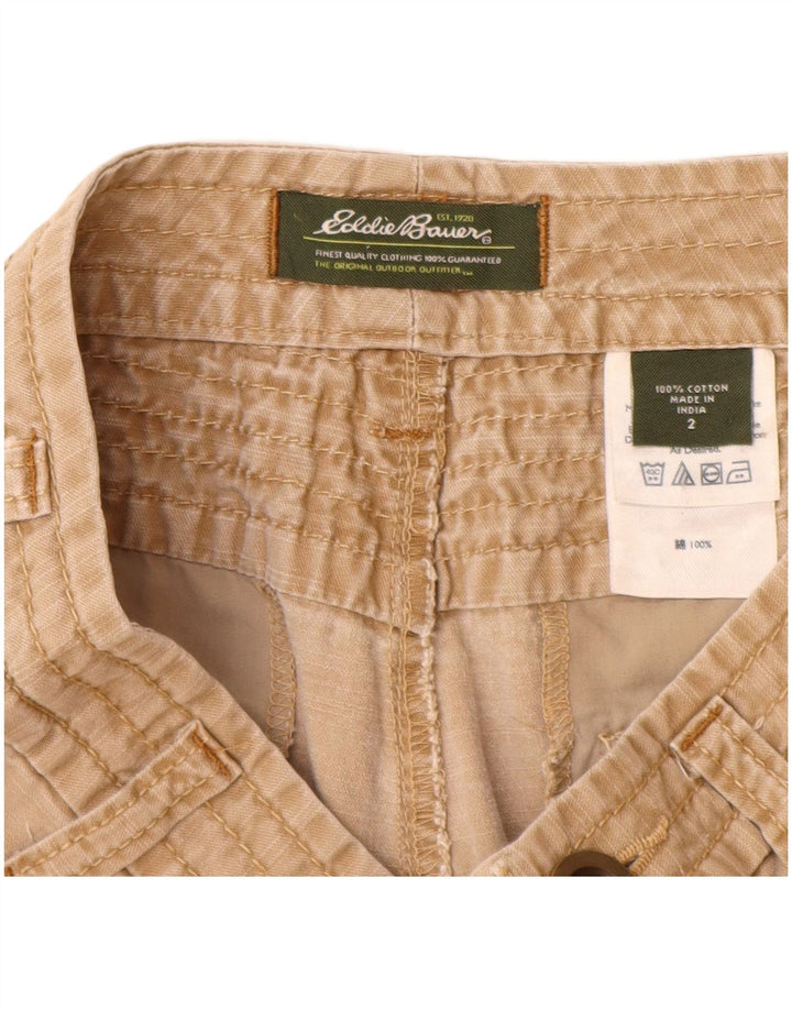 Eddie Bauer Pantalones cortos cargo para mujer US 2 XS W28 Algodón beige