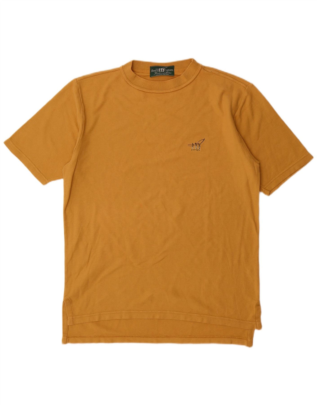Henry Cottons Camiseta para hombre Top Algodón amarillo medio