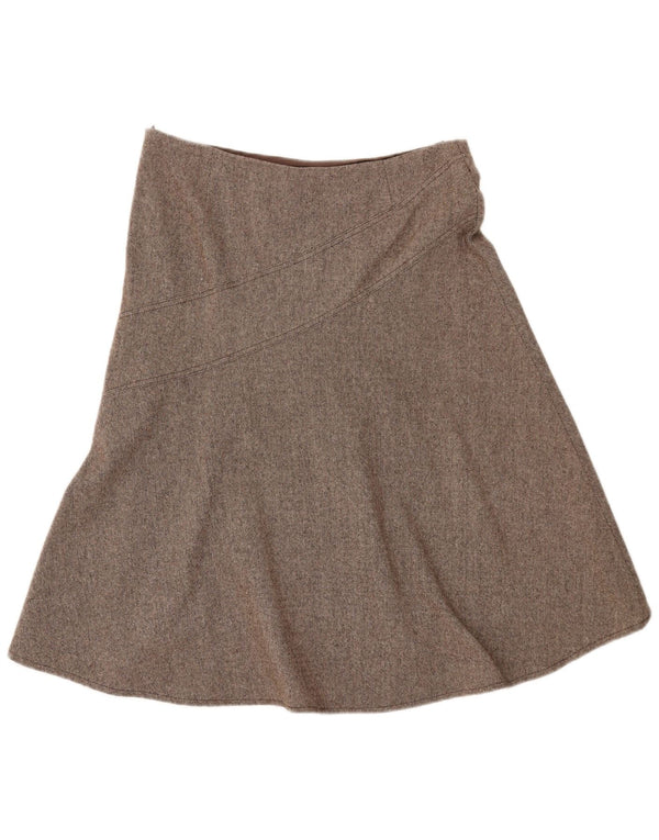 Topshop Falda acampanada para mujer UK 12 Medium W32 Lana marrón