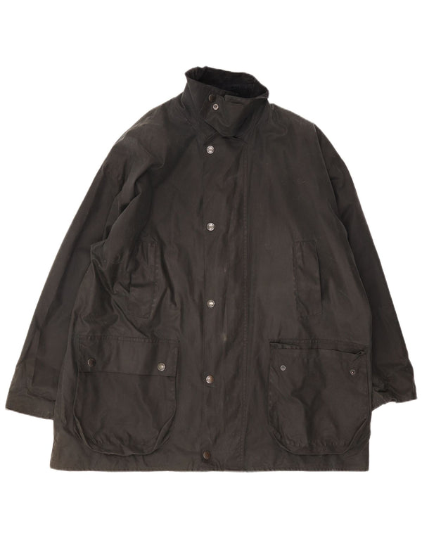 MC Orvis Chaqueta holgada de algodón encerado para hombre UK 40 Large Black