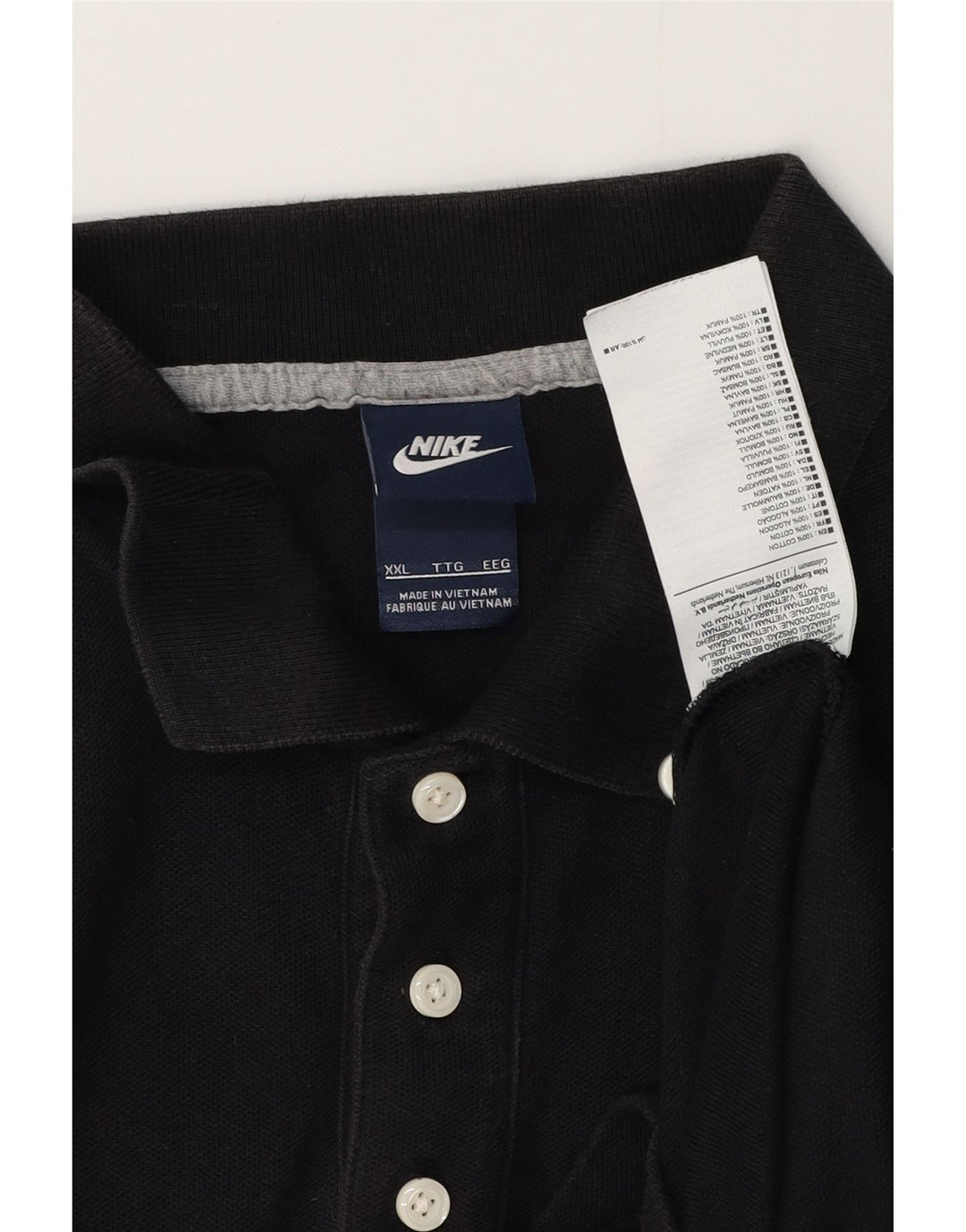 Polo NIKE para hombre 2XL Algodón negro