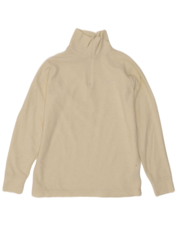Invicta Jersey polar con cremallera y cuello para niñas 11-12 años Poliéster blanco roto