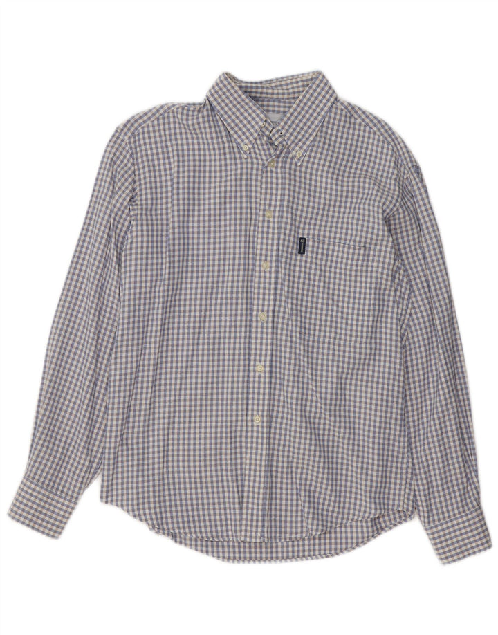 SERGIO TACCHINI Camisa Milano Hombre Algodón Vichy Azul Medio