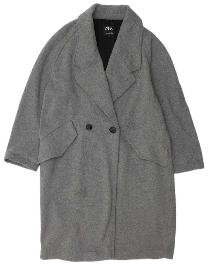 Zara Mujer Abrigo Extragrande UK 10 Small Gris