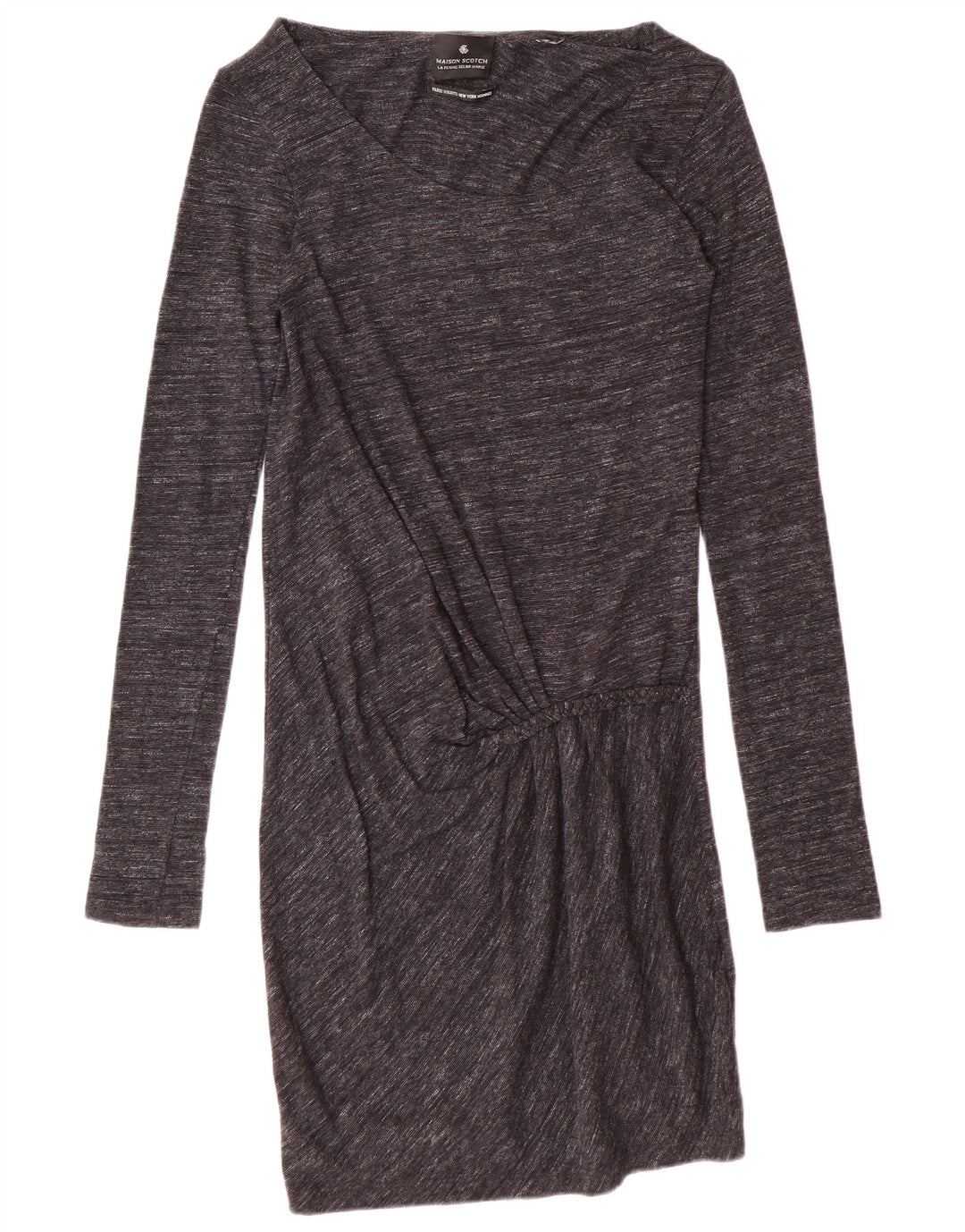 MAISON SCOTCH Vestido básico de manga larga para mujer UK 10 Small Grey