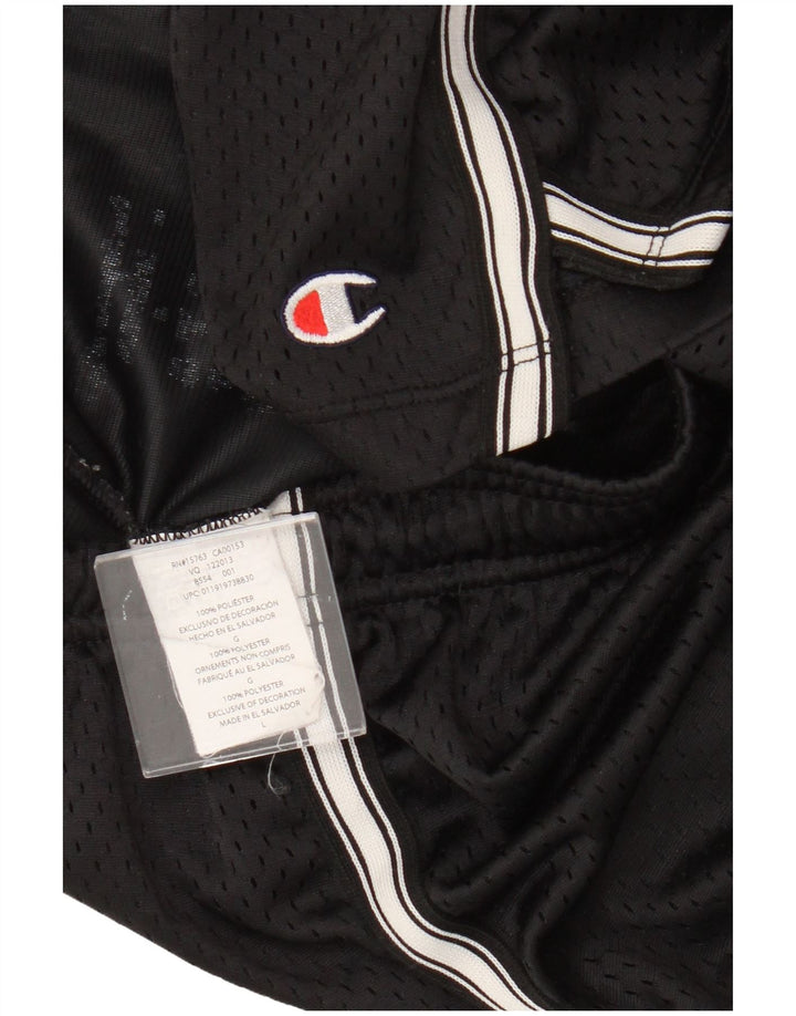 Champion Pantalones cortos deportivos para hombre poliéster negro grande