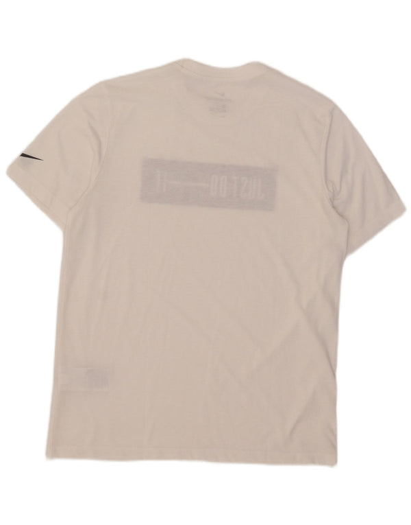 Nike Camiseta Dri Fit Graphic para Hombre Top Mediano de algodón Blanco