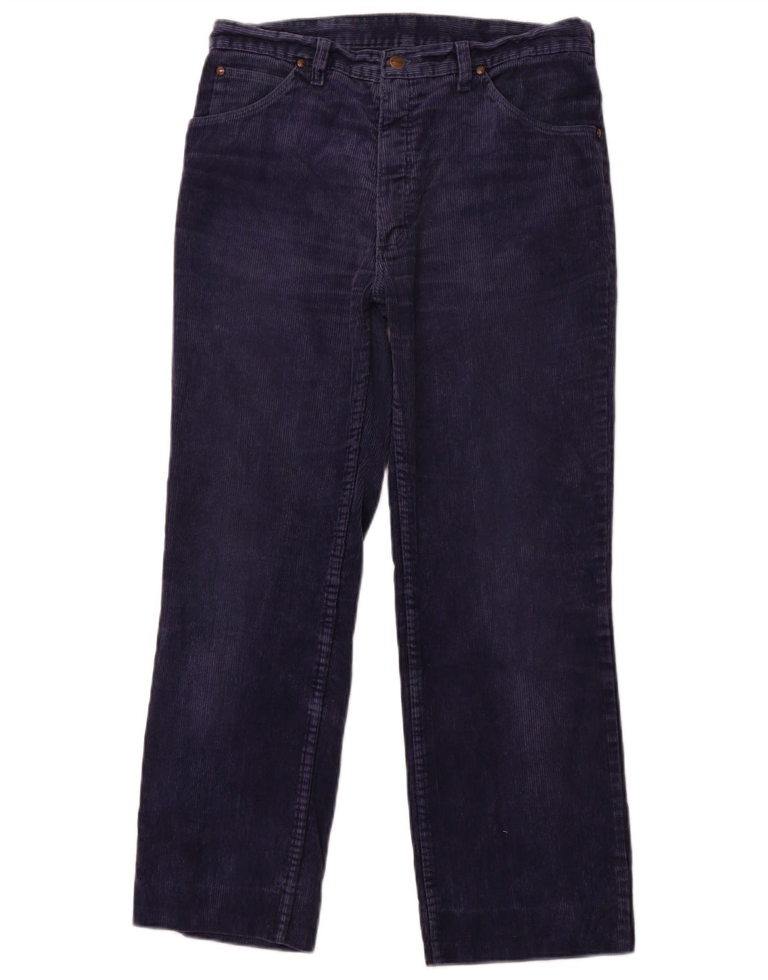 WRANGLER Pantalones rectos de pana para hombre W32 L28 Azul marino