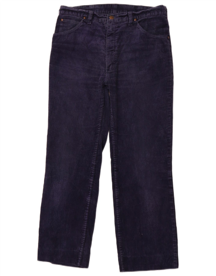 WRANGLER Pantalones rectos de pana para hombre W32 L28 Azul marino