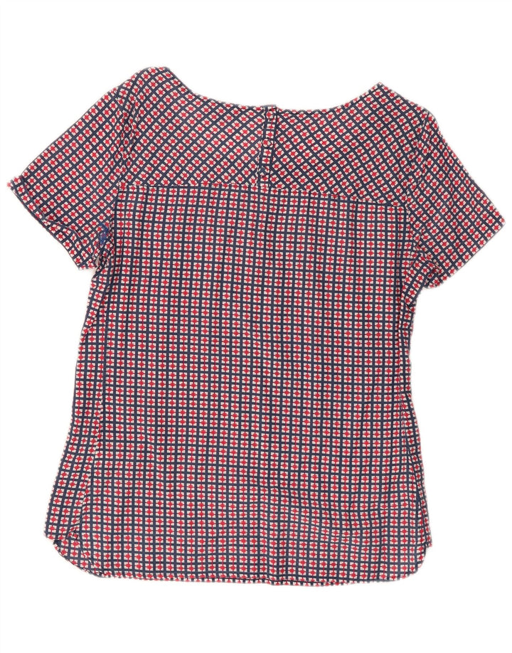 Tommy Hilfiger Blusa para mujer Top US 6 Medio Azul Marino Algodón Geométrico