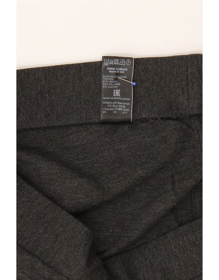 Marks & Spencer Leggings cortos para mujer UK 42 Viscosa gris medio