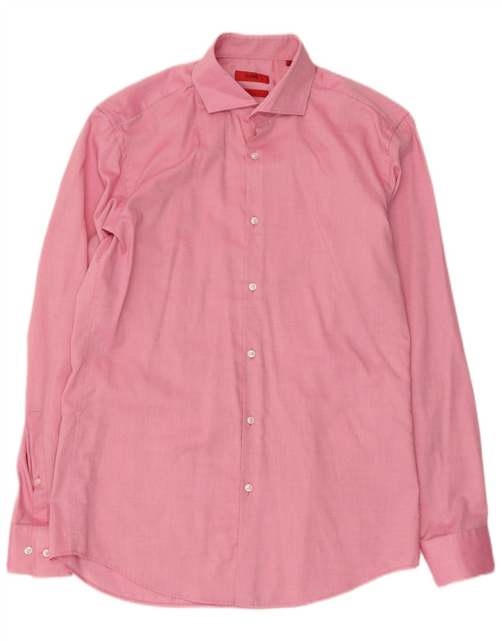 Hugo Boss Camisa Slim Fit para hombre Talla 39 15 1/2 Mediano Rosa