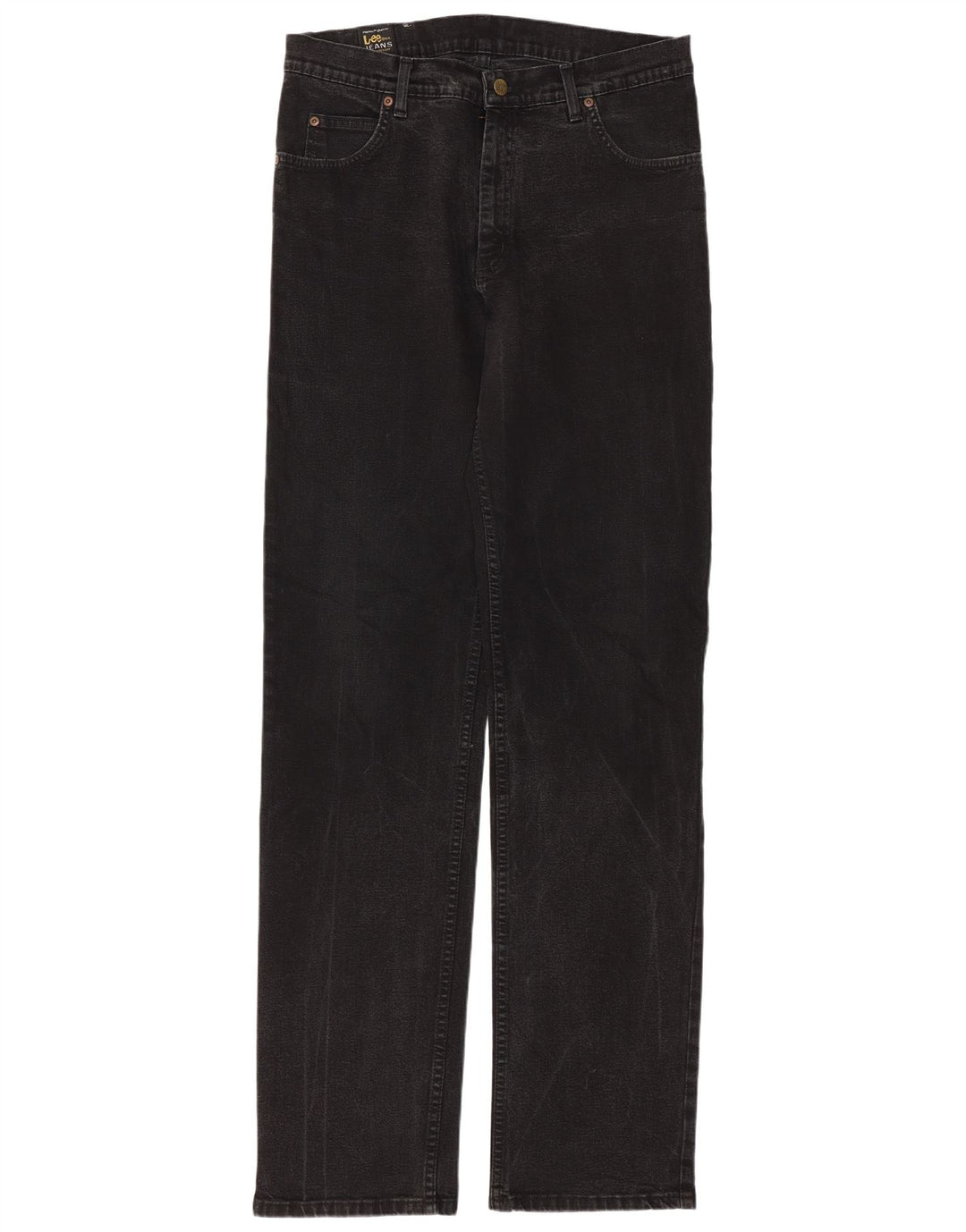 Vaqueros Lee Brooklyn Rectos Mujer W34 L36 Algodón Negro