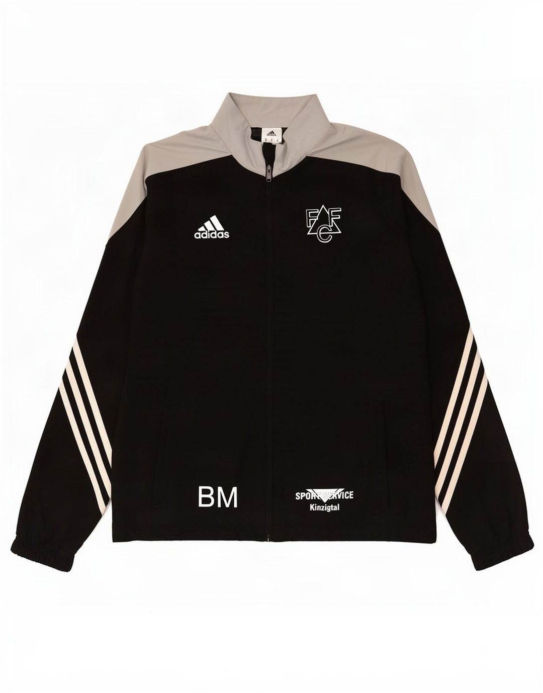 Adidas Hombre Graphic Chándal Top Chaqueta Mediano Negro Colorblock Poliéster