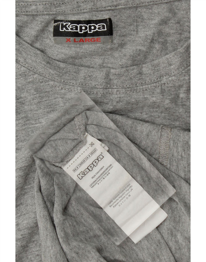 Kappa Hombre Chaleco Top XL Algodón Moteado Gris