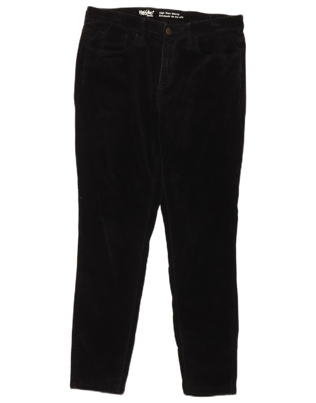 MOSSIMO Pantalones casuales ajustados de cintura alta para mujer US 12 Large W31 L29 Negro