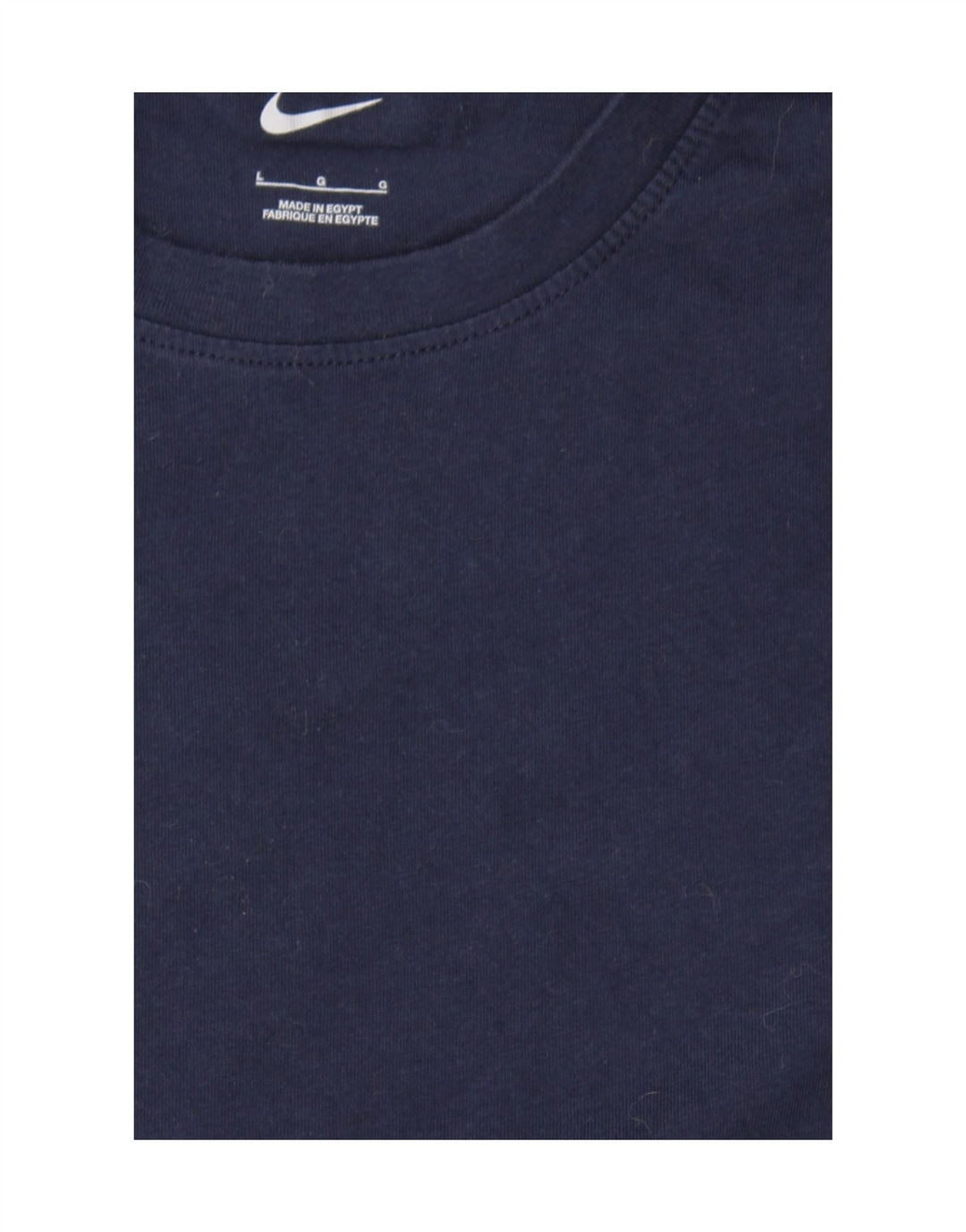 NIKE Mens T-Shirt Top Large Navy Blue Cotton
