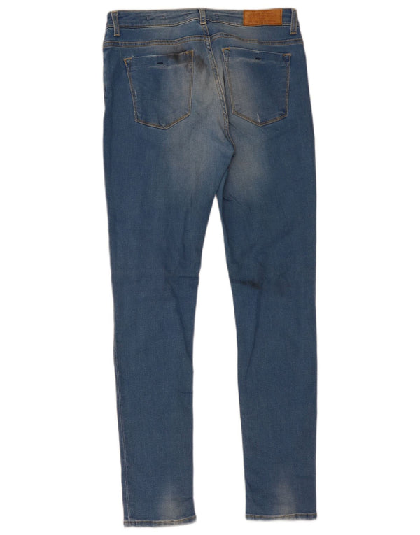 ZARA Mujer Vaqueros Slim EU 40 Medium W30 L30 Azul