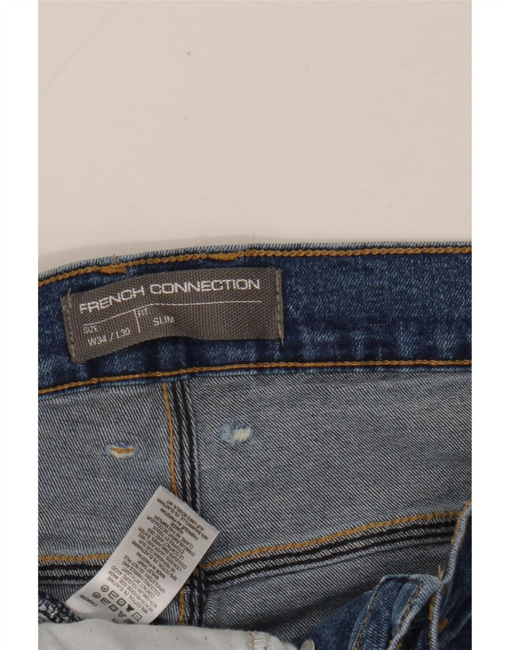 FRENCH CONNECTION Vaqueros ajustados para hombre W34 L30 Algodón azul