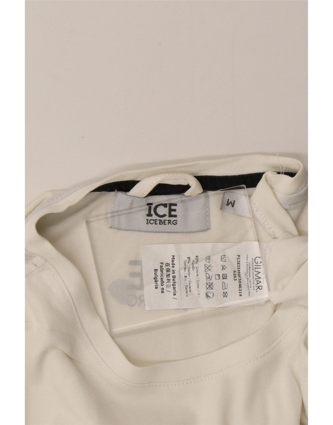 ICEBERG Camiseta gráfica para hombre Top Medium White Cotton