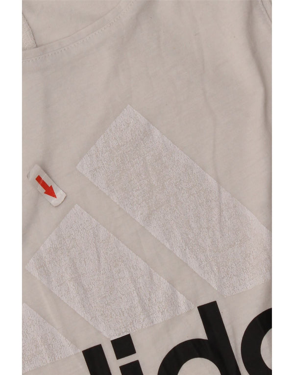 Adidas Mujer Graphic Vest Top UK 4/6 XS Blanco Poliéster Deportes