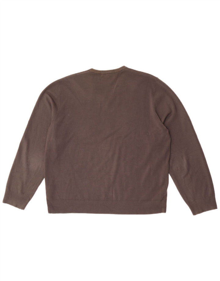 MARKS & SPENCER Jersey con cuello en V para hombre XL Acrílico gris