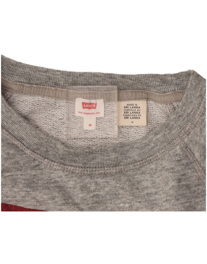 Levi's Sudadera gráfica para mujer Jumper UK 44 Gris medio moteado