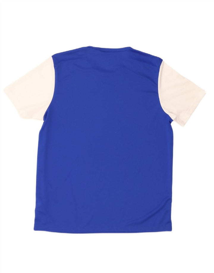 ADIDAS Mens Aeroready T-Shirt Top Large Blue Colourblock Polyester